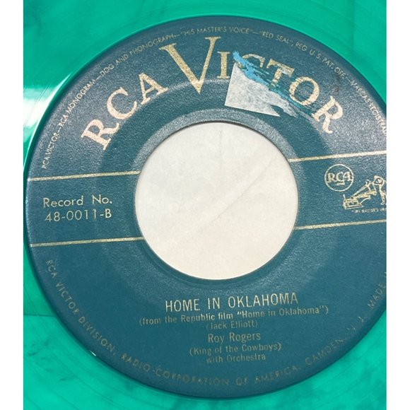 Sons of the Pioneers A Gay Ranchero / Home in Oklahoma 45 Country Green Vinyl - Picture 2 of 5